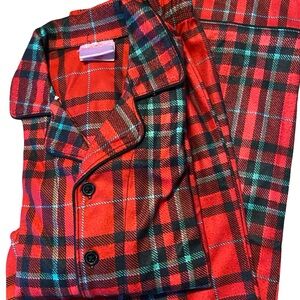 Plaid Red Kids Flannel Pajamas